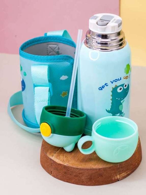 Термос "Color dino", green (550 ml)