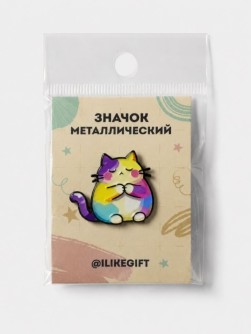 Значок металлический iLikeGift "Пухлый кот"