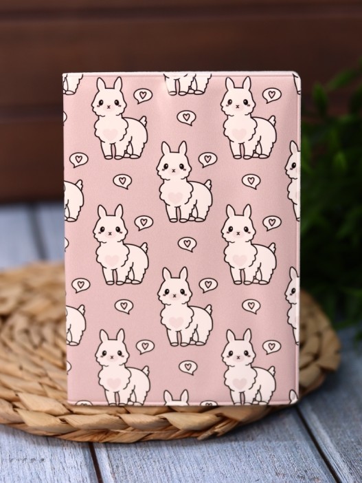 Обложка для паспорта Аниме «Many lama», плотность 600 мкм 