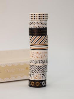 Набор декоративного скотча 10 шт. "Patterns", mix  (1.5см*2м)