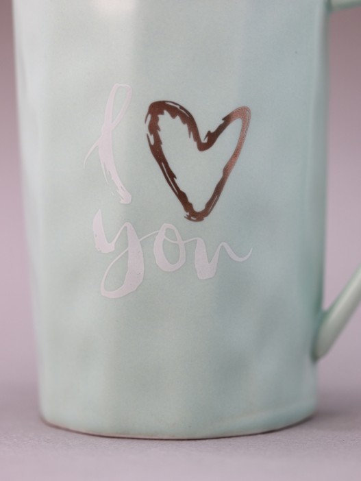 Кружка «Love u», mix green 