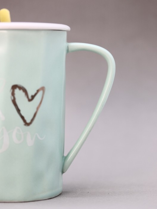 Кружка «Love u», mix green 