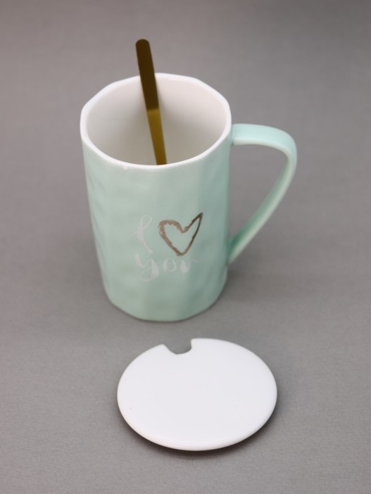 Кружка «Love u», mix green 