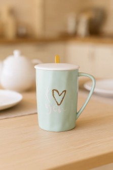 Кружка «Love u», mix green