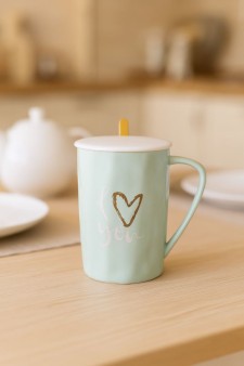 Кружка «Love u», mix green