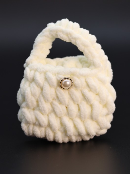 Сумочка для наушников &quot;Strawberry&quot;, white (11.5*9.5 см) 