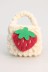 Сумочка для наушников &quot;Strawberry&quot;, white (11.5*9.5 см) 