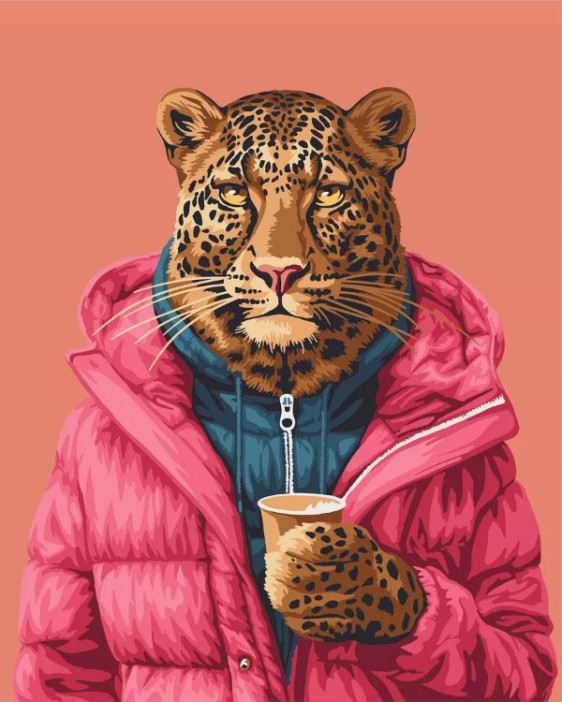 Картина по номерам 40*50 &quot;Городской хищник&quot; (16 цветов) 