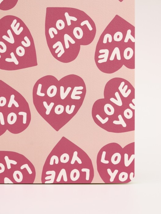 Блокнот (А5) &quot;Love writings hearts&quot;, pink (14.5х21 см) 