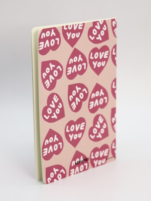 Блокнот (А5) &quot;Love writings hearts&quot;, pink (14.5х21 см) 