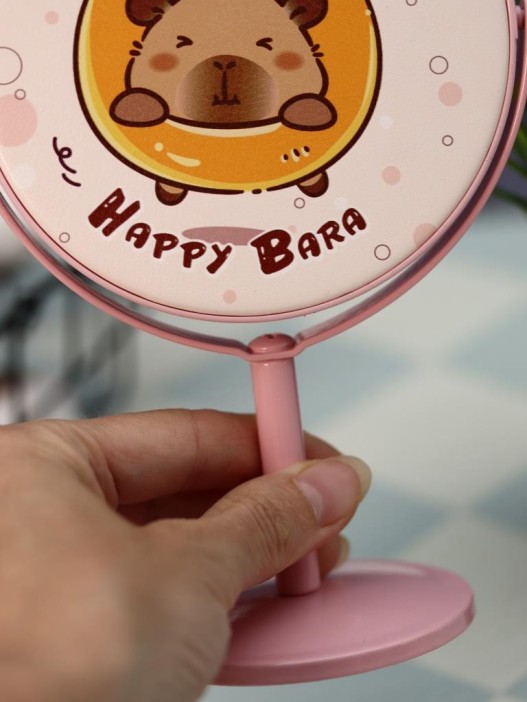 Зеркало настольное на ножке &quot;HappyBara&quot;, пончик (10,5*18 см) 