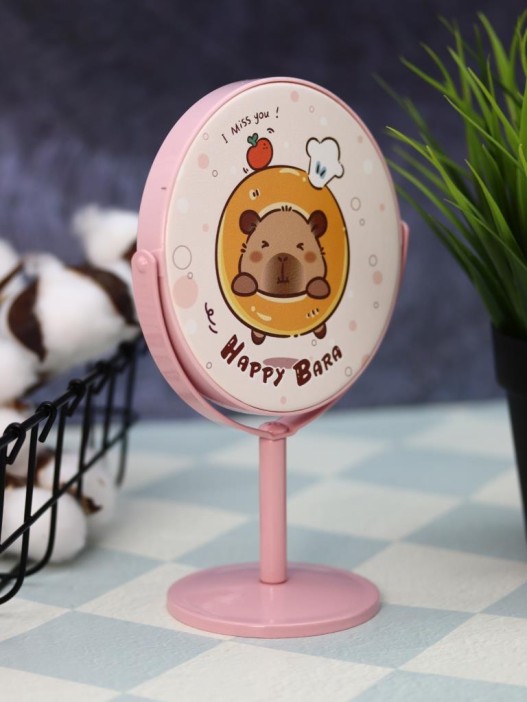 Зеркало настольное на ножке &quot;HappyBara&quot;, пончик (10,5*18 см) 