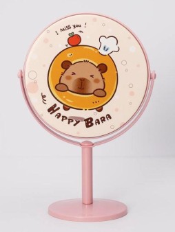 Зеркало настольное на ножке "HappyBara", пончик (10,5*18 см)