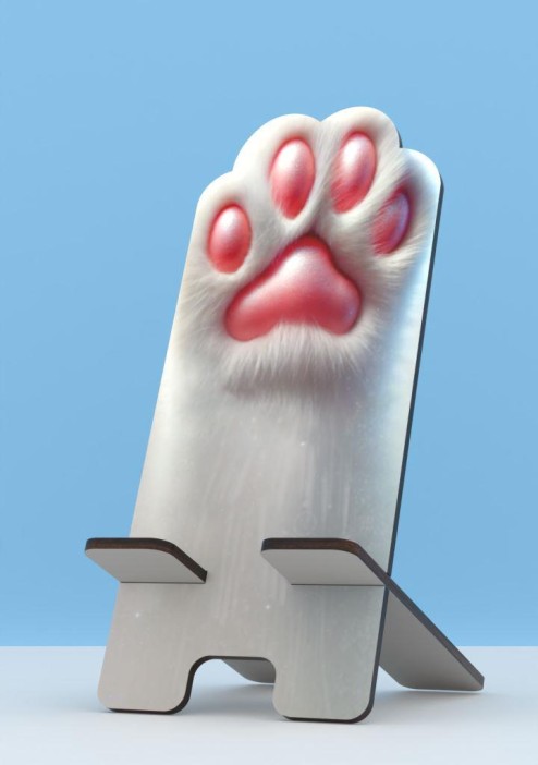 Подставка под телефон/планшет iLikeGift «Лапка белая » 