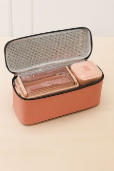 Набор ланчбоксов в термосумке "Big lunch", розовый, 2 яруса, 4 отделения (1400 мл)