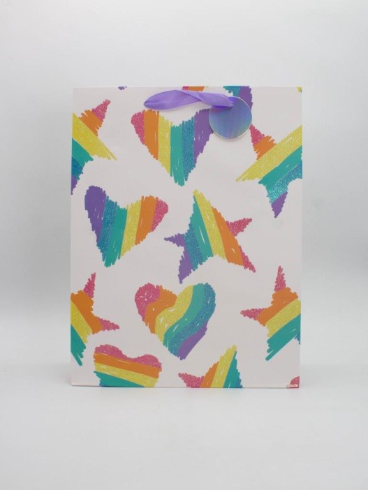 Пакет подарочный «Funny rainbow», purple (32*42*11.5) 