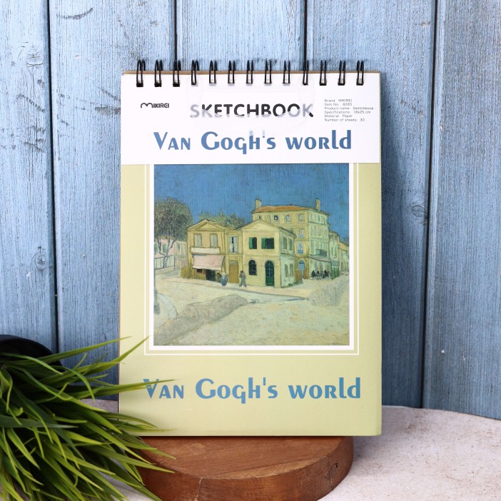 Скетчбук (B5) «Van Goghs world», beige (18*25) 30 л. 130 г/м 