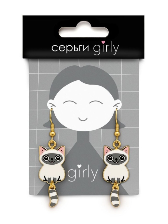 Серьги GIRLY "Кот"