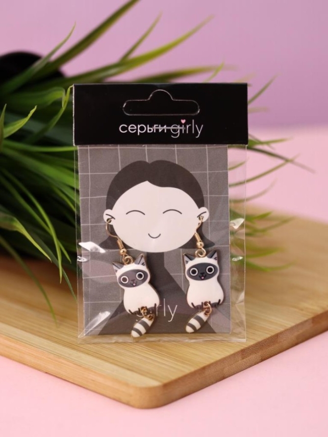 Серьги GIRLY "Кот"