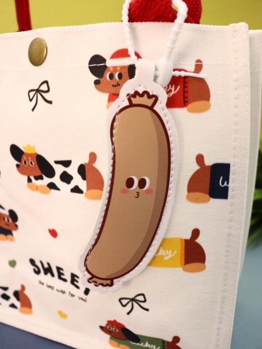 Сумка шоппер &quot;Happy dogs&quot;, white (22.5*10.5*20 см) 