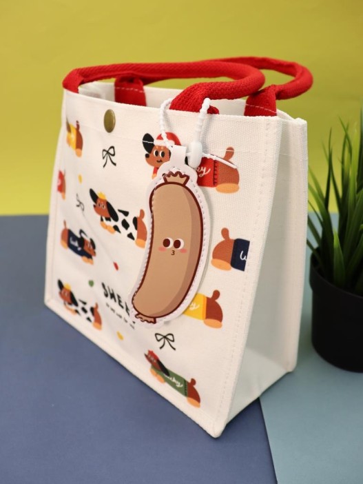 Сумка шоппер &quot;Happy dogs&quot;, white (22.5*10.5*20 см) 