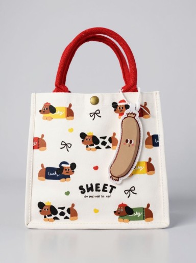 Сумка шоппер "Happy dogs", white (22.5*10.5*20 см)