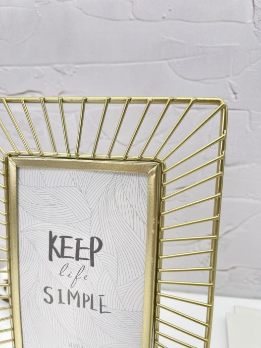 Фоторамка «Rays», gold, металл (10*15 см) 