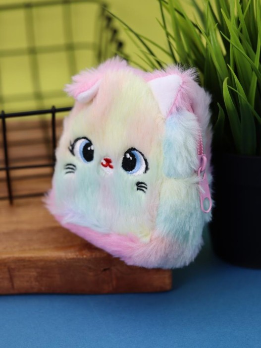 Кошелёк плюшевый &quot;Multicolored hare&quot;, colorful (10*8 см) 