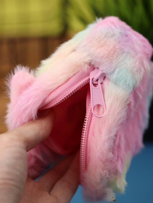 Кошелёк плюшевый &quot;Multicolored hare&quot;, colorful (10*8 см) 