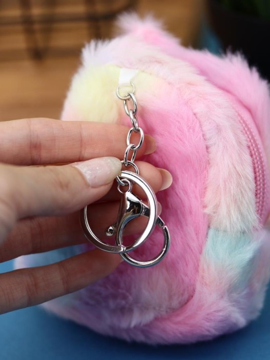 Кошелёк плюшевый &quot;Multicolored hare&quot;, colorful (10*8 см) 