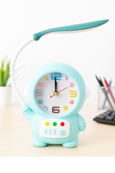 Часы-будильник со светильником «Cheerful cosmonaut», blue