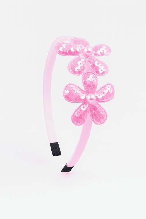 Ободок для волос GIRLY &quot;Pink flower&quot;, pink 
