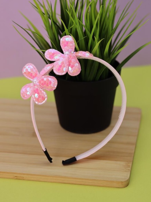 Ободок для волос GIRLY &quot;Pink flower&quot;, pink 