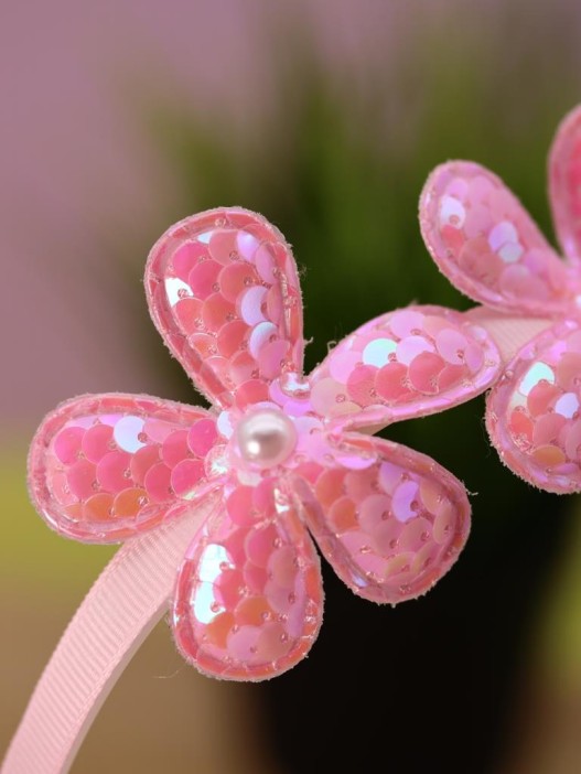 Ободок для волос GIRLY &quot;Pink flower&quot;, pink 