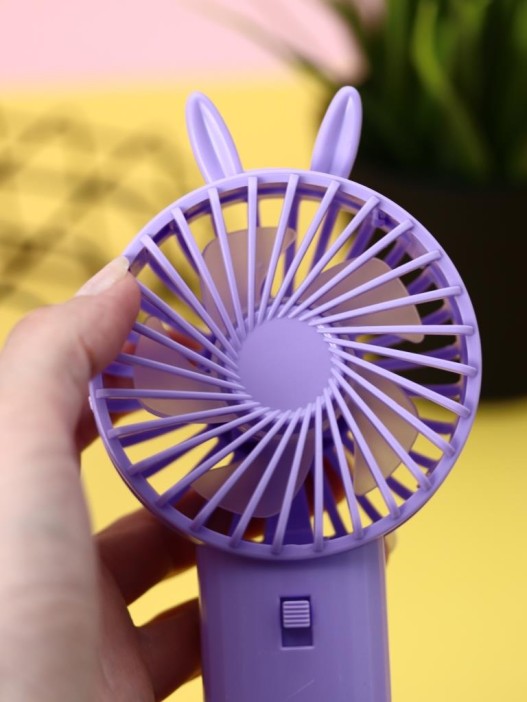 Портативный ручной вентилятор iLikeGift «Cute ears», purple 