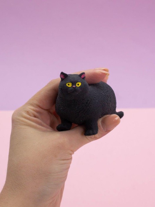 Мялка - антистресс «Fat cat», black 