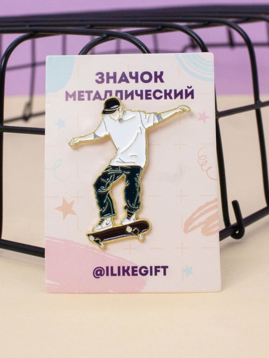 Значок металлический iLikeGift &quot;Snowboarder&quot; 
