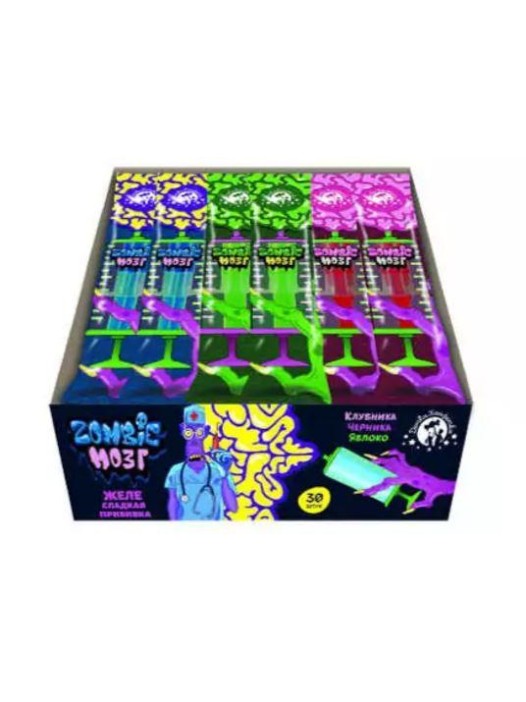 Желе &quot;Zombie Мозг. Сладкая прививка&quot; (ш/б 30шт*9гр) 
