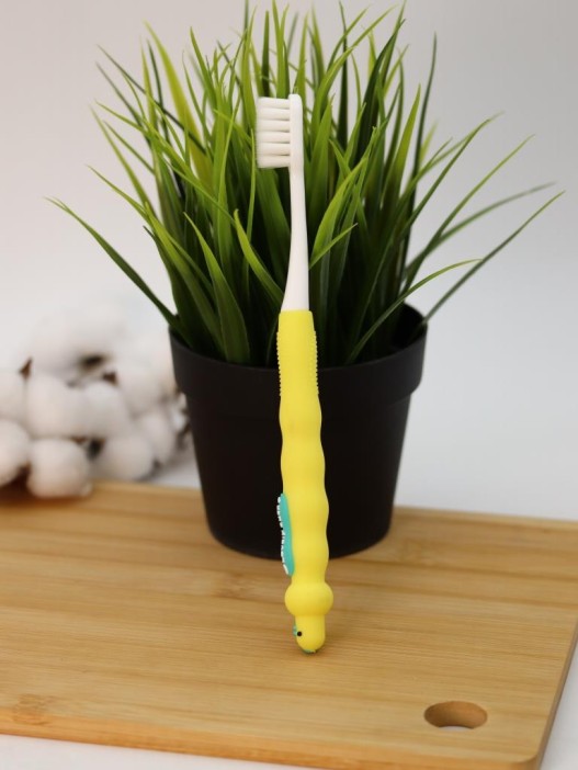 Зубная щётка для взрослых iLikeGift &quot;Birdie bite&quot;, yellow (19 см) 