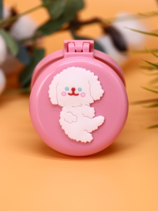 Расческа раскладная с зеркалом  &quot;Fluffy dog folding&quot;, white 