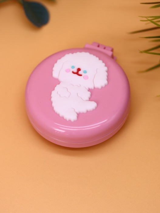 Расческа раскладная с зеркалом  &quot;Fluffy dog folding&quot;, white 