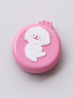 Расческа раскладная с зеркалом  &quot;Fluffy dog folding&quot;, white