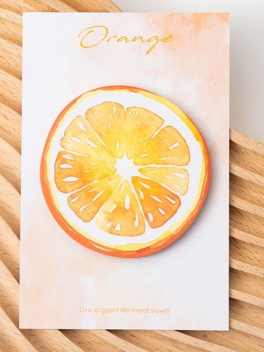 Наклейки "Апельсинка акварель", оранжевый 