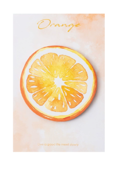 Наклейки "Апельсинка акварель", оранжевый