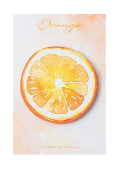 Наклейки "Апельсинка акварель", оранжевый
