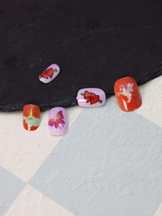 Накладные ногти GIRLY «Bow», 12 шт., с клеевыми пластинами 