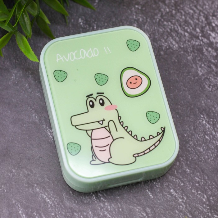 Контейнер для линз «Dino-avocado», green 