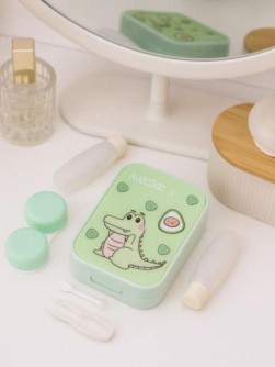 Контейнер для линз "Dino-avocado", green