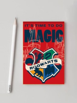 Блокнот А7 "Гарри Поттер" , клетка, 40л, на скрепке, картон 200 гр/м2 (65*98 мм)