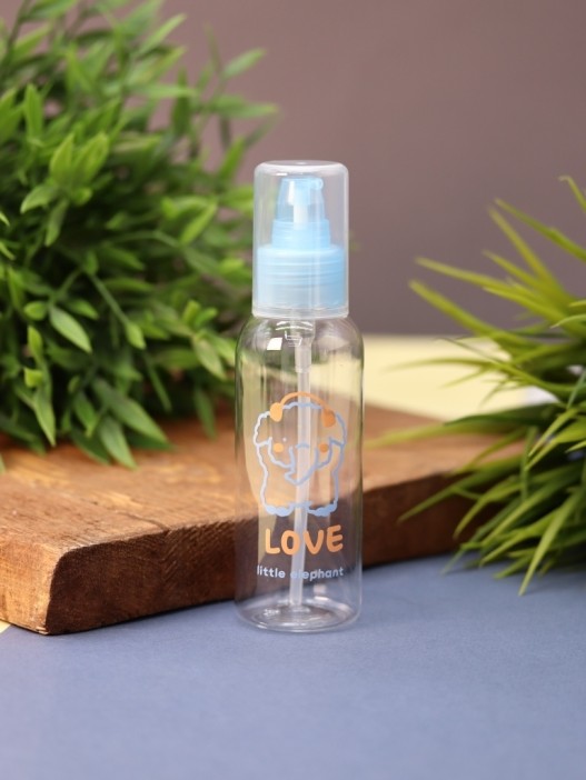 Дорожная бутылочка "Little elephant love", blue (100 ml) 